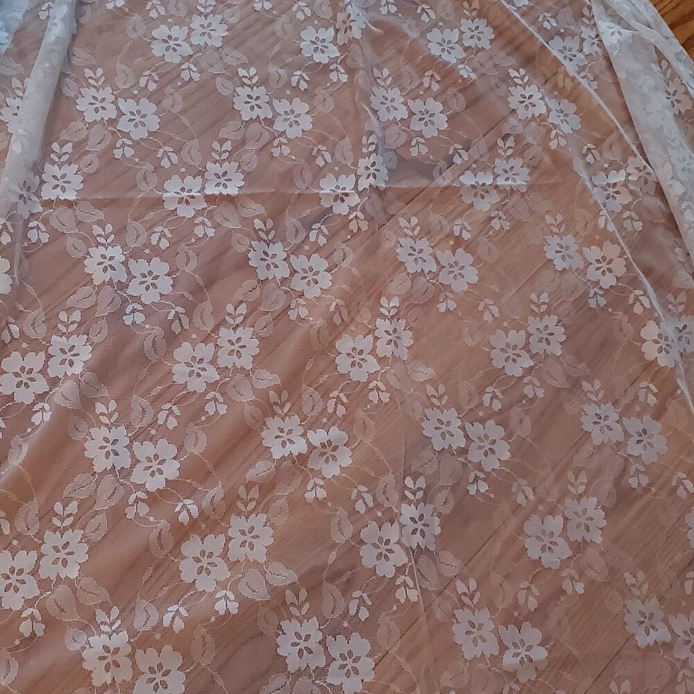 3 Sets Sheers Floral, Rose, Plain 62" x 54" Vintage 1 JC Penney Vintage